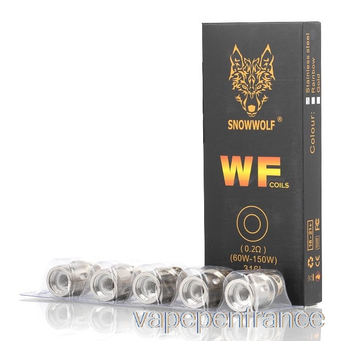 Bobines De Remplacement Snowwolf Wolf Wf Bobines 0,2ohm Wf (acier Inoxydable) Stylo Vape